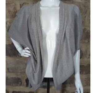 HYX Cardigan Sweater Open Front Batwing 3/4 Sleeve Woman's Draping